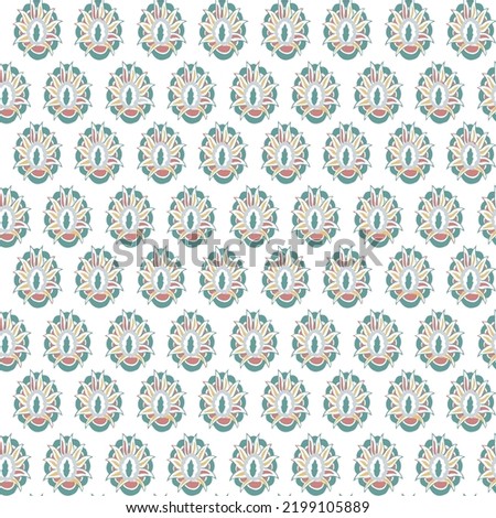 paisley butta white background pattern,Simple paisley butta with small green flowers can be used for textile.