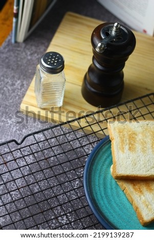 Two freshly made toasts are ready to be served on the table, pictured above.
