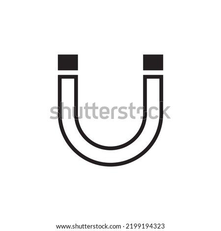 Simple Design Magnet Icon, Vector Illustration