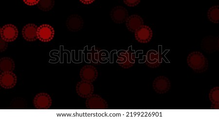 Dark red vector pattern with coronavirus elements. Smart illustration with covid signs in decorative style. Simple drawing against danger fever.