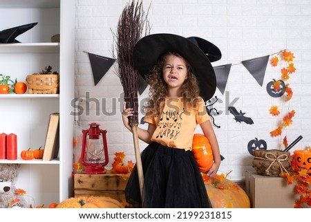 Witch with a pumpkin , Halloween
