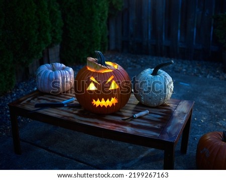 holiday Halloween celebration October pumpkins head