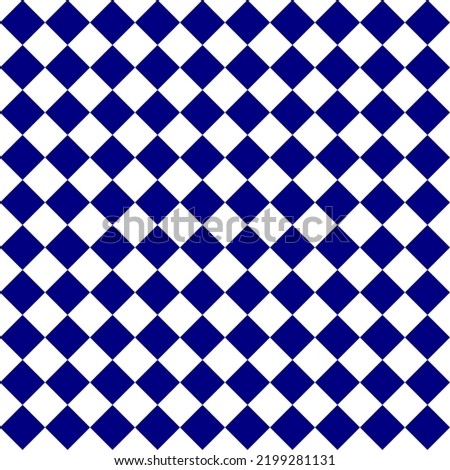 Seamless geometric blue and white rhombus pattern