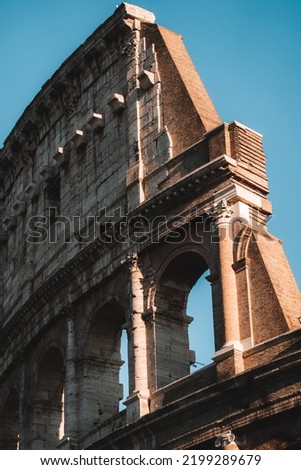 Detail of the Colosseum in Rome.  Royalty-Free Stock Photo #2199289679