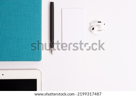 Different objects for a business and for a remote job, for a planning; white background
