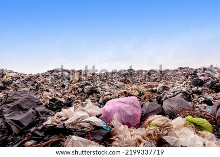Garbage from debris that is degraded Removal of the waste will increase the accumulation of waste in the storage area. Royalty-Free Stock Photo #2199337719