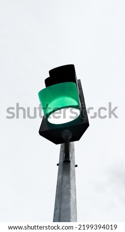 the green of Traffic lights