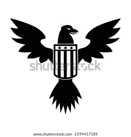 eagle seal design vector flat modern isolated illustration