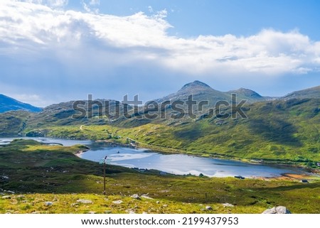 Isle of Lewis and Harris landscape, Scotland, UK Royalty-Free Stock Photo #2199437953
