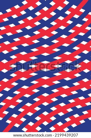 net wave France flag color blue white red template lines vector illustration 