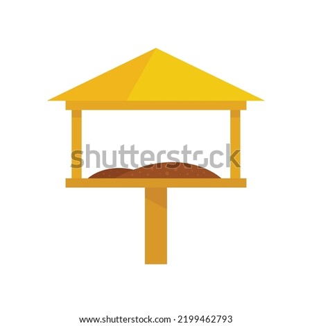 Cover bird feeders icon. Flat illustration of cover bird feeders vector icon isolated on white background