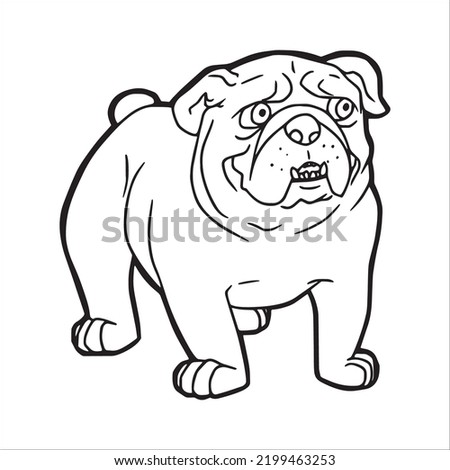 Bulldog line art,Bulldog vector art,Bulldog line drawing,Bulldog outline drawing and illustrations