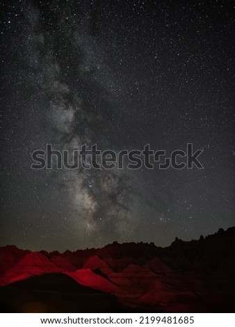 Milky way over the Badlands National Park