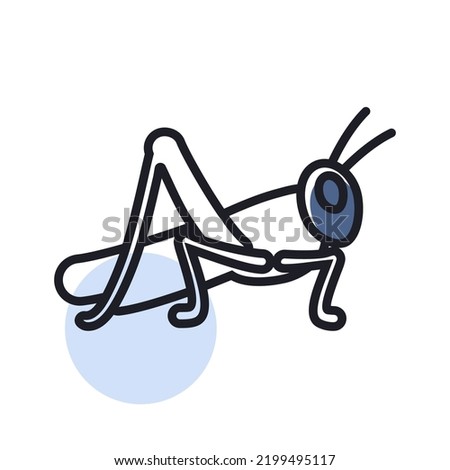 Grasshopper locust isolated icon. Agriculture sign. Graph symbol for your web site design, logo, app, UI. Vector illustration, EPS10.
