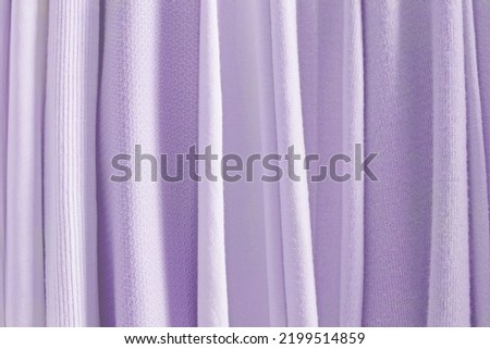 Digital Lavender Color of the Year 2023. Photo of soft fabric in lavender color Royalty-Free Stock Photo #2199514859