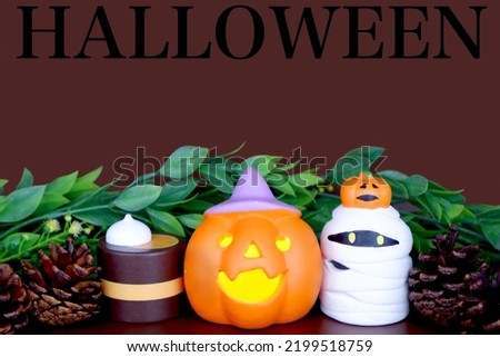 jack o lantern and brown background