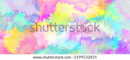 Watercolor multicolor abstract vector art background for cards, flyer, poster, banner and cover design. Colorful hand drawn  illustration. Brush strokes watercolour texture. Bright wallpaper. Royalty-Free Stock Photo #2199532831