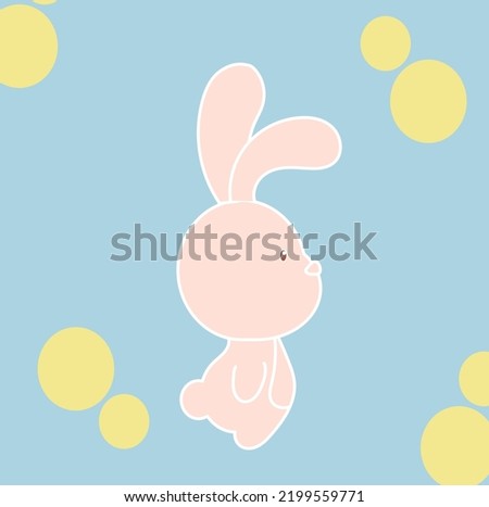 design vector art illustration of rabbit