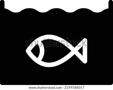aquarium Vector illustration on a transparent background. Premium quality symmbols. Glyphs vector icons for concept and graphic design. 
