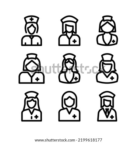 nurse icon or logo isolated sign symbol vector illustration - Collection of high quality black style vector icons
