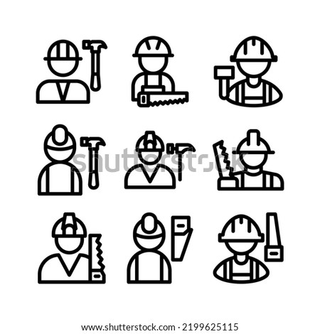 carpenter icon or logo isolated sign symbol vector illustration - Collection of high quality black style vector icons
