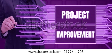 Handwriting text Project Improvement. Business concept Methods Techniques to accomplish a defined Objective Royalty-Free Stock Photo #2199644903