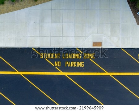 Overhead photo of Student Loading Zone at a typical school.