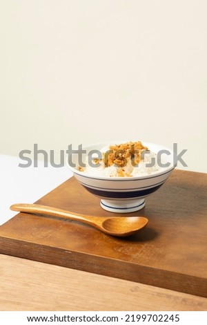 pork floss on the white table Royalty-Free Stock Photo #2199702245
