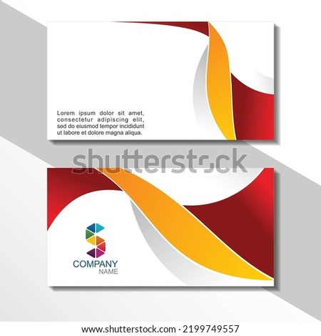 Creative and Clean Double-sided Business Card Template. Colorful, Flat Design Vector Illustration. Visiting Card Design.