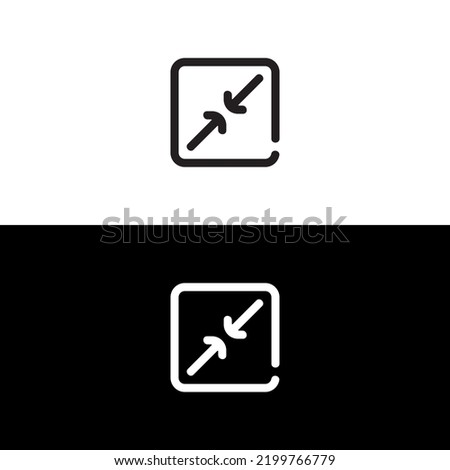 Compact size icon isolated on white background