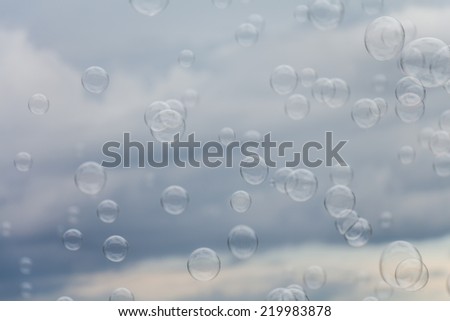 Beautiful abstract soap bubble background, unfocused