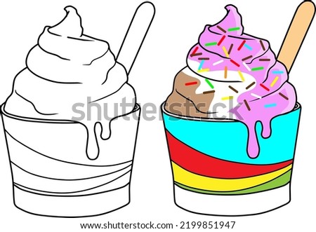 ice cream vector illustration isolated on white background