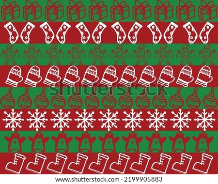 christmas design green and red 
