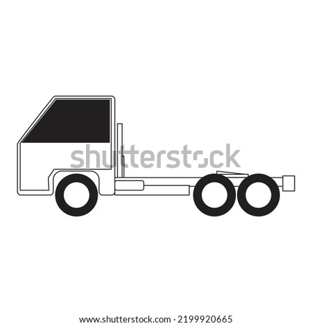 Truck trailer container car illustration 