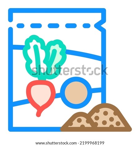 seeds radish color icon vector. seeds radish sign. isolated symbol illustration