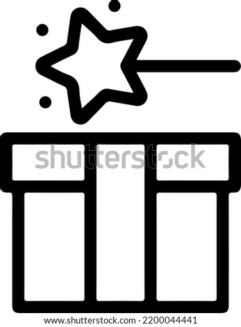 Mystery box icon, out line vector icon Web icon simple thin line vector icon
