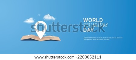 World tourism day, travel concept vector illustration