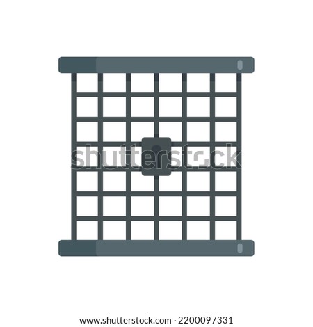Prison gate icon. Flat illustration of prison gate vector icon isolated on white background Royalty-Free Stock Photo #2200097331