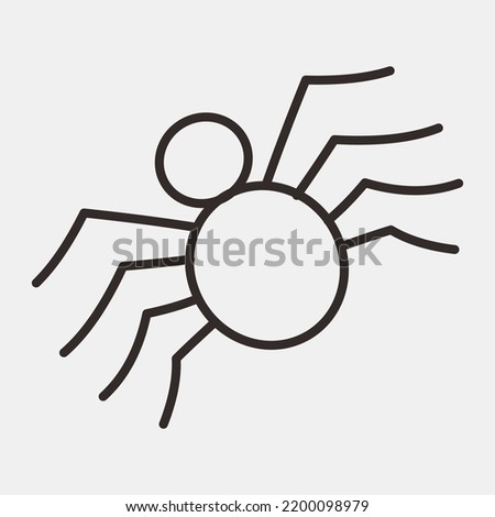 Icon spider.Icon in line style. Suitable for prints, poster, flyers, party decoration, greeting card, etc.