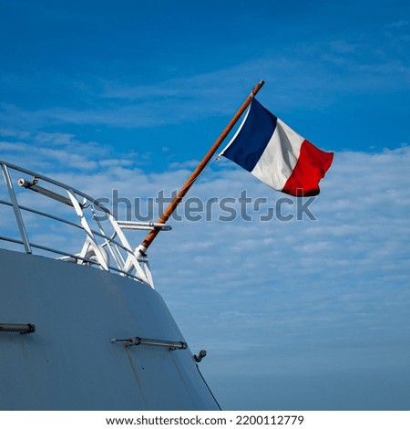french flag on sky background