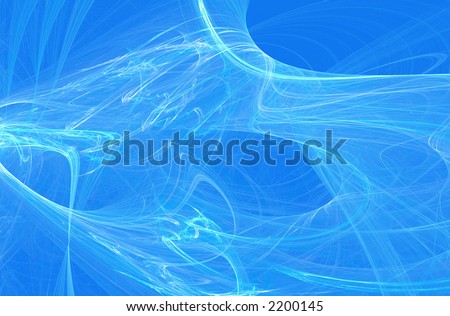 A computer generated abstract image; fractal blue design
