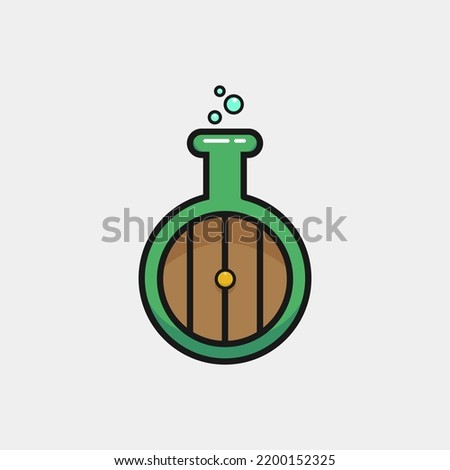 Colorfull Chemical Hobbit logo, with cute style