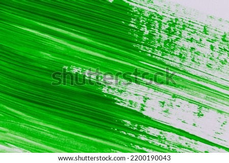 acrylic green paint texture background hand made brush on paper