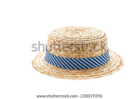 Straw hat isolated on white