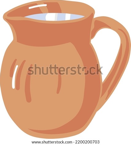 Vector image of a jug of milk.