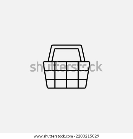 Shopping basket icon sign vector,Symbol, logo illustration for web and mobile