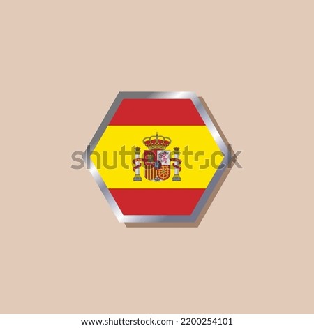 Illustration of Spain flag Template