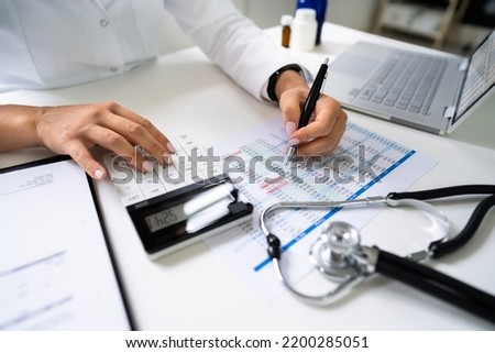 Medical Bill Codes Audit And Billing In Hospital Royalty-Free Stock Photo #2200285051