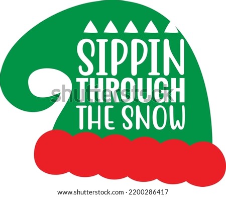 sippin through the snow vector file