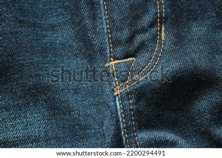 Blue denim fabric background material